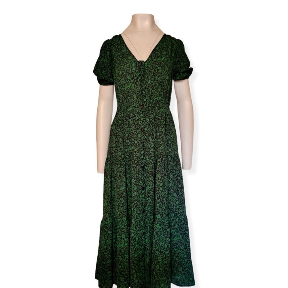 MICHAEL Michael Kors Green Puff Sleeve Dress